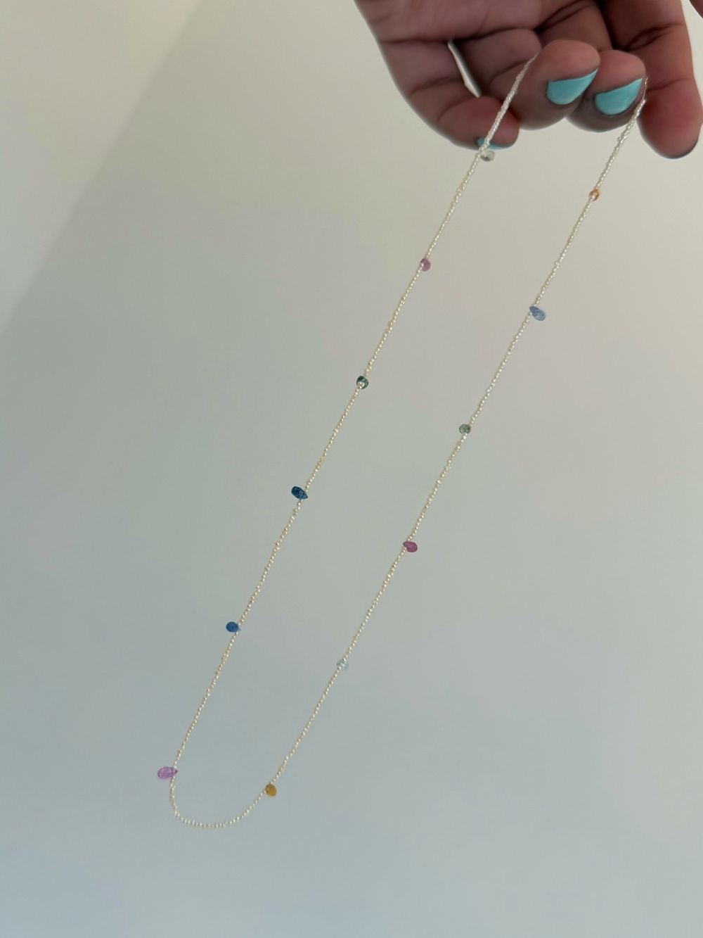 RARE Catbird Confetti Pearl & Sapphire Necklace - Picture 9 of 14